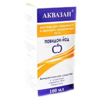Аквазан Повидон-Йод раствор для местного и наружного применения 10% 100мл