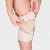 Бандаж на коленный сустав эластичный Ttoman KS-E, бежевый, обхват 45-51см р.XL миниатюра фото №2
