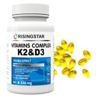 Комплекс витаминов К2 и Д3 Дабл эффект Risingstar капсулы 330мг 60шт миниатюра фото №3