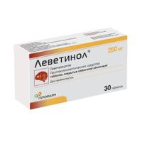 Леветинол таблетки п/о плен. 250мг 30шт