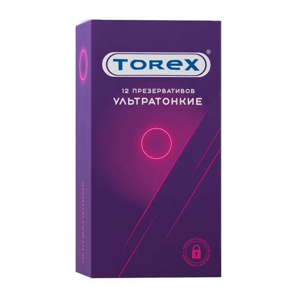 Презервативы ультратонкие Torex/Торекс 12шт презервативы torex продлевающие 12шт