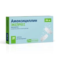 Амоксициллин Экспресс таблетки диспергируемые 250мг 20шт миниатюра фото №2