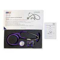 Стетоскоп терапевтический фиолетовый 04-АМ420 Deluxe Amrus/Амрус миниатюра фото №5