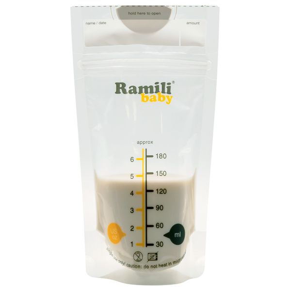 Пакеты для грудного молока Baby Ramili/Рамили 180мл 30шт (BMB40) фото №2