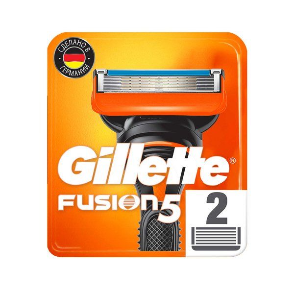 Сменные кассеты Gillette (Жиллетт) Fusion5, 2 шт. сменные кассеты gillette mach3 turbo 8 шт