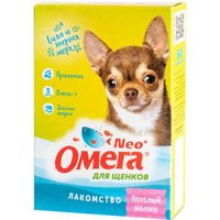 Лакомство Веселый малыш для щенков с пребиотиком Омега Nео+ таблетки 60шт миниатюра