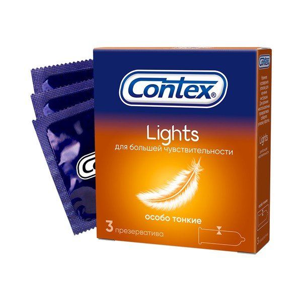 Купить Презервативы Contex (Контекс) особо тонкие Light 3 шт., Рекитт Бенкизер Хелскэар (ЮК) Лтд, Великобритания
