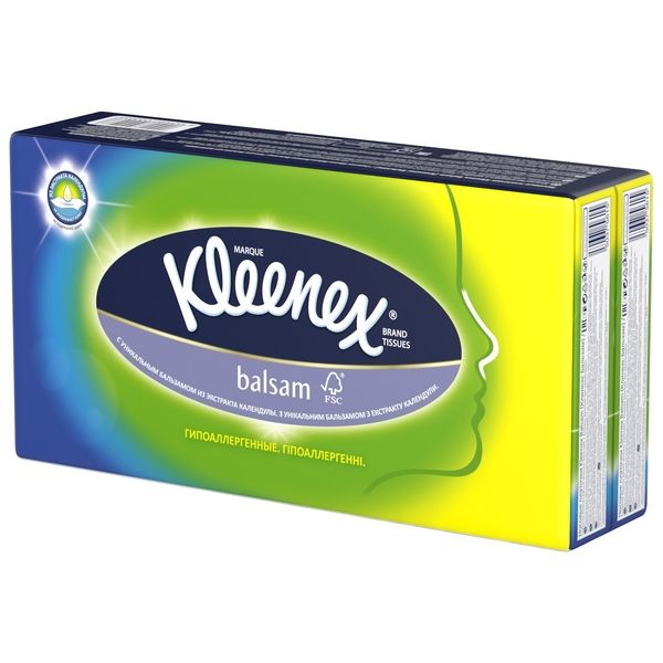 Платки носовые Balsam Kleenex/Клинекс 9шт 8уп