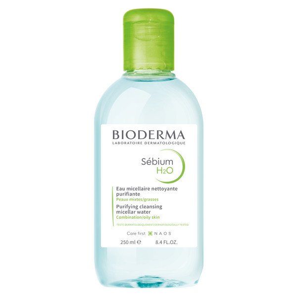 Вода мицеллярная для жирной и проблемной кожи лица H2O Sebium Bioderma/Биодерма 250 мл мицеллярная вода для смешанной и жирной кожи sebium h2o