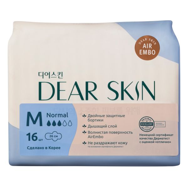 Прокладки гигиенические Regular Air Embo Sanitary Pad Dear Skin 16шт Kleannara Co., Ltd 2799358 - фото 1