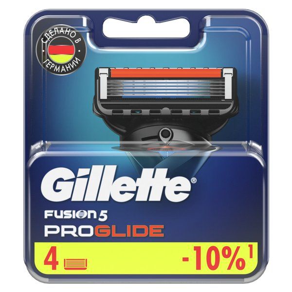 Сменные кассеты Gillette (Жиллетт) Fusion5 ProGlide, 4 шт. фото №2