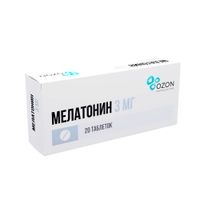 Мелатонин таблетки п/о плен. 3мг 20шт миниатюра фото №3