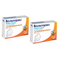 2Х Вольтарен пластырь трансдермальный 15мг/сут 5шт