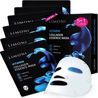 Маски набор для лица витамин.с коллагеном Vitamin Collagen Essence Mask Set 6шт Limoni