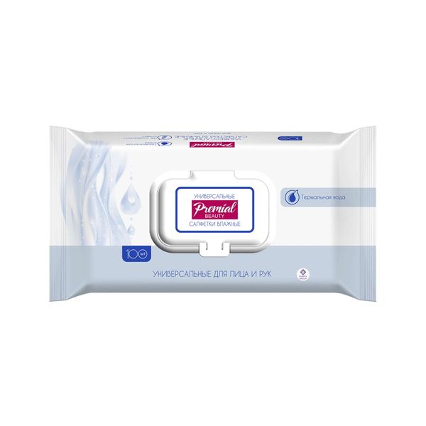 Салфетки влажные универсальные с термальной водой Natural Premial/Премиал 100шт