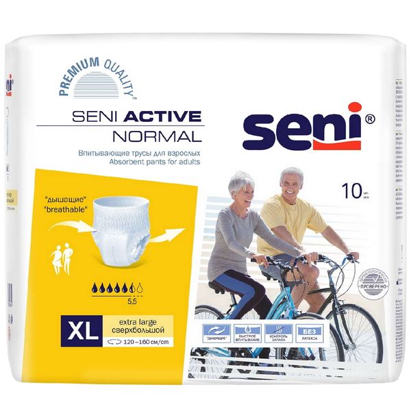 Подгузники-трусики для взрослых Normal Active SeniСени 10шт рXL 4 1499₽