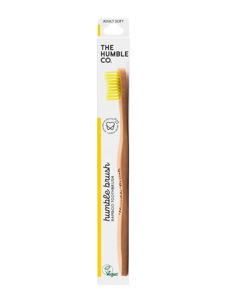 Щетка зубная взрослая из бамбука желтаямягкая brush Humble CO. HUMBLE CO., LTD, CN 1511648 - фото 1