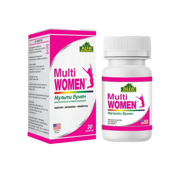 Мульти Вумен витаминно-минеральный комплекс для женщин Alfa Vitamins таблетки 1310мг 30шт