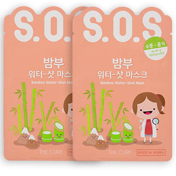Маска экспресс для лица с соком бамбука Korea SOS The cure 25мл 2шт фото №2