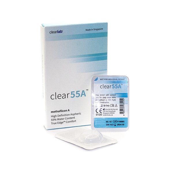 Линзы контактные ClearLab Clear 55A (8.7/-9,50) 6шт линзы контактные clearlab clear 55a 8 7 1 00 6шт
