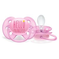 Пустышка силиконовая ортодонтическая с футляром 6-18 мес. Ultra Soft Philips Avent (SCF529/01)