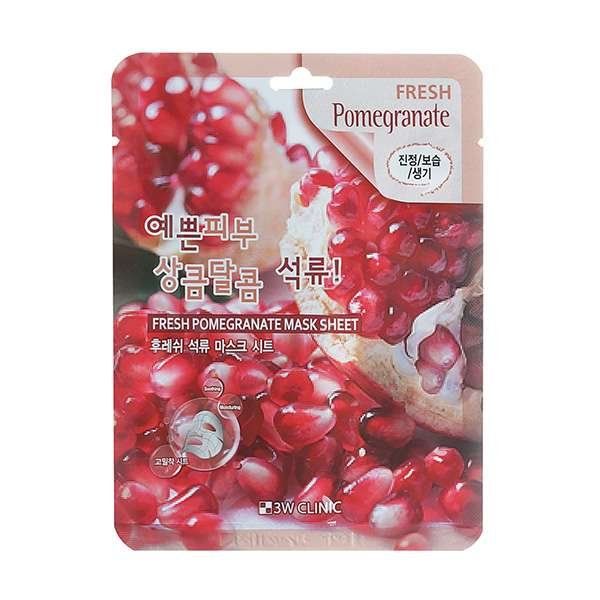 Купить Маска для лица тканевая с экстрактом граната Fresh pomegranate mask sheet 3W Clinic 23мл, XAI Cosmetics Korea Co., Ltd, Южная Корея