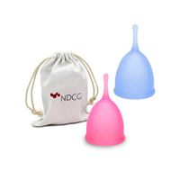Набор менструальных чаш Comfort Cup L Blue + L Pink 2 шт NDCG миниатюра