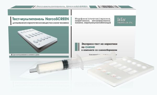Тест NarcoSCREEN (Наркоскрин) на выявление наркотиков по слюне InTec Products Inc 1090929 Тест NarcoSCREEN (Наркоскрин) на выявление наркотиков по слюне - фото 1