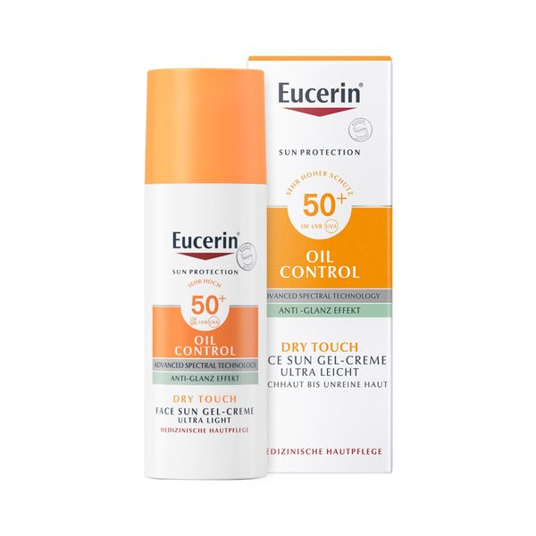 Гель-крем солнцезащитный для проблемной кожи лица SPF50 Oil control Eucerin/Эуцерин 50мл