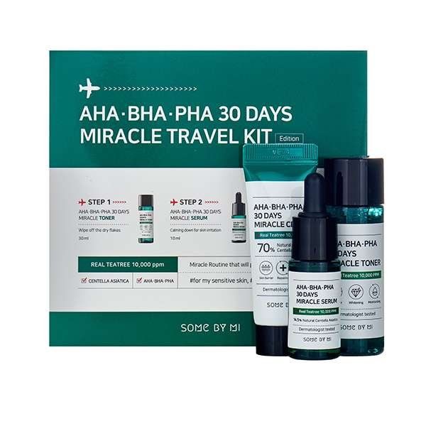 Набор: тонер, сыворотка, крем д/лица Aha bha pha 30 days miracle travel kit Some By Mi 60г