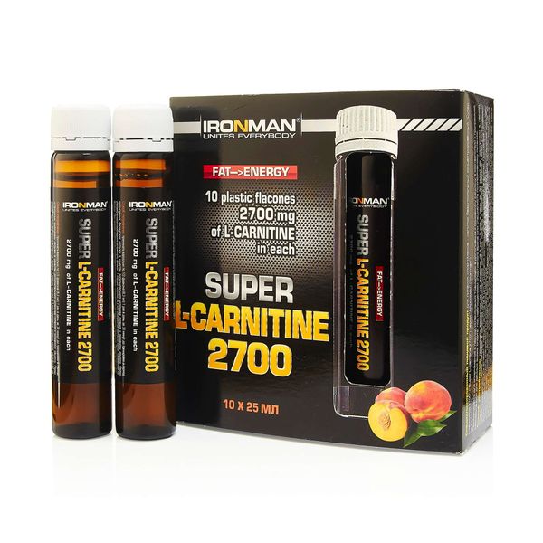 L-карнитин Супер 2700 вкус персика Ironman фл. 25мл 10шт