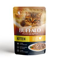 Пауч для котят нежный цыпленок в соусе Kitten Mr.Buffalo 85г
