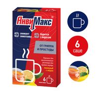 АнвиМакс вкус меда и лимона порошок для приг. раствора для приема внутрь саше 5г 6шт