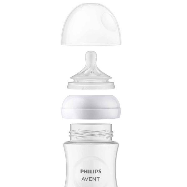Бутылочка из полипропилена с силиконовой соской средний поток 1 мес. Natural Response Philips Avent 260мл (SCY903/66) фото №4