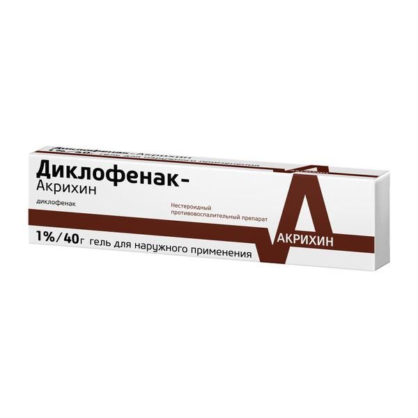 Диклофенак-Акрихин гель для наружного применения 1% 40г  фото №4