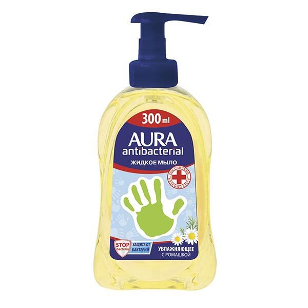 Жидкое мыло для всей семьи с антибактериальным эффектом ромашка Aura 300мл AURA 1425830 - фото 1