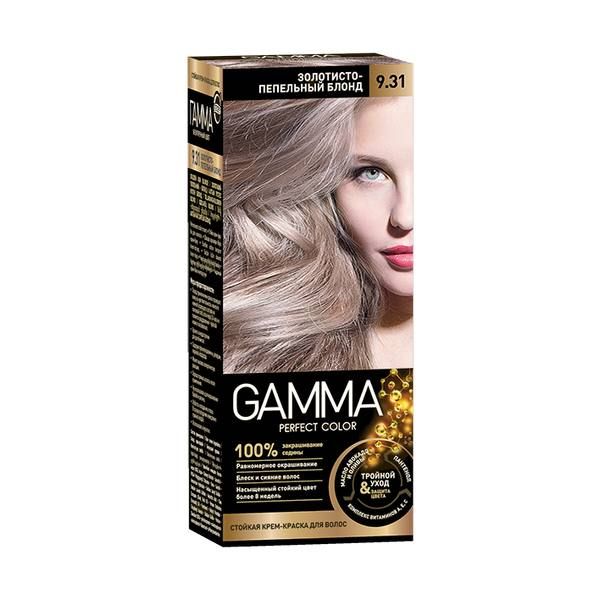 Крем-краска для волос золотисто-пепельный блонд Gamma Perfect color Свобода тон 9.31 Свобода АО 751455 - фото 1