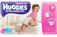 Трусики-подгузники для девочек Huggies/Хаггис р.5 12-17кг 15шт миниатюра фото №11