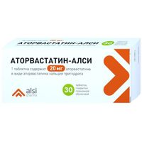 Аторвастатин-Алси таблетки п/о плен. 20мг 30шт