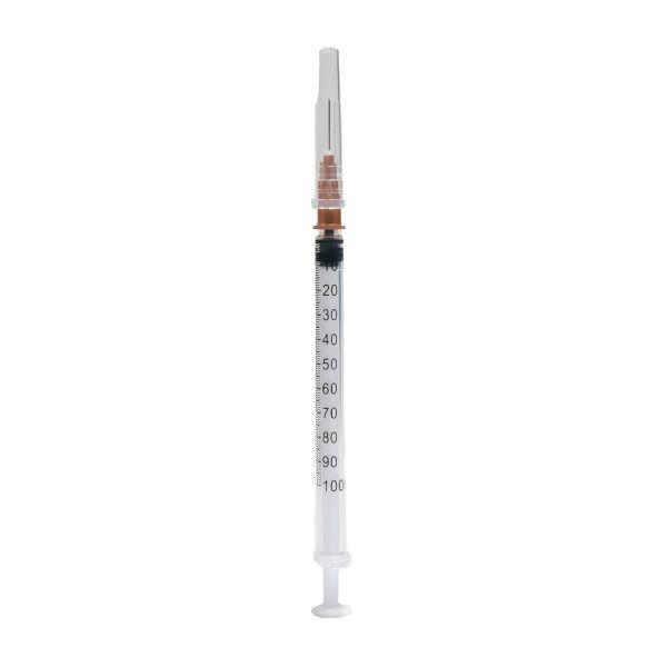 цена Шприц инсулиновый 3-х компонентный с иглой 26G 1/2 Inekta 0,45х13мм 1мл 200шт