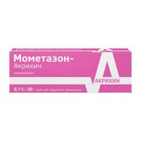 Мометазон-Акрихин крем для наруж. прим. 0,1% туба 30г