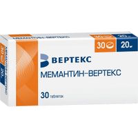 Мемантин-Вертекс таблетки п/о плён. 20мг 30шт