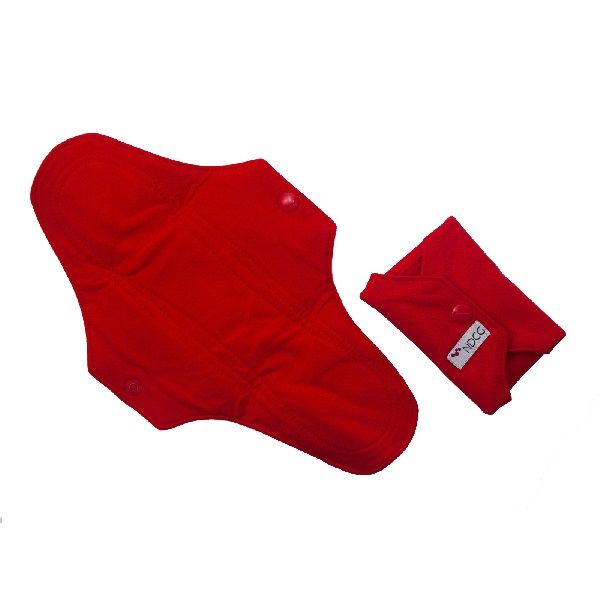 Многоразовые прокладки для КД красные в черном мешочке 29х17 см 2 шт NDCG фото №3