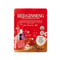 Маска для лица тканевая с экстрактом красного женьшеня Red ginseng Ekel/Екель 25мл