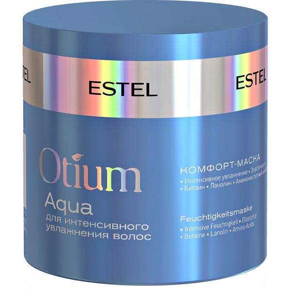 Маска-комфорт для интенсивного увлажнения волос Otium aqua Estel/Эстель 300мл комфорт маска для интенсивного увлажнения волос otium aqua 300мл