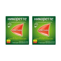 2Х Никоретте пластырь трансдермальный полупрозрачный 15мг/16ч 7шт