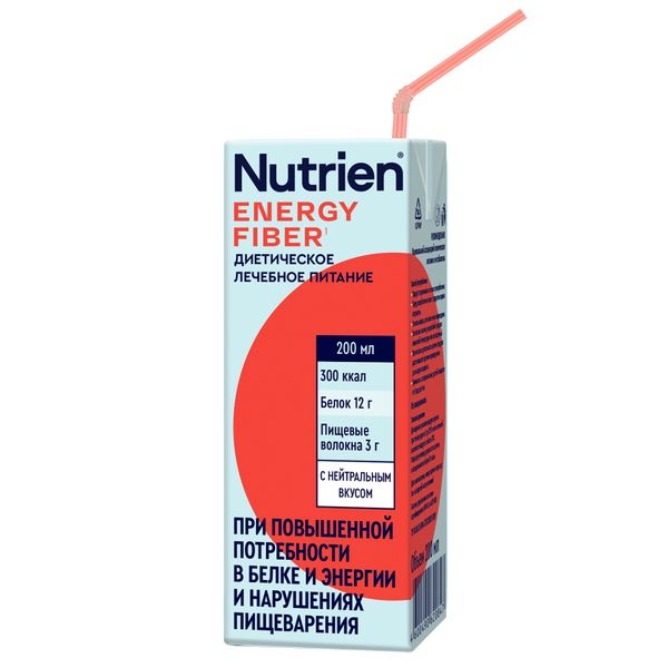 Диетическое лечебное питание стерилизованное с пищевыми волокнами вкус нейтральный Energy Nutrien/Нутриэн пак. 200мл диетическое лечебное питание сухое с пищевыми волокнами вкус нейтральный standart nutrien нутриэн 350г