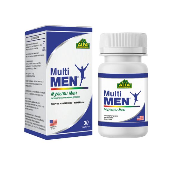 Мульти Мен витаминно-минеральный комплекс для мужчин Alfa Vitamins таблетки 1230мг 30шт solgar витаминно минеральный комплекс мульти 1