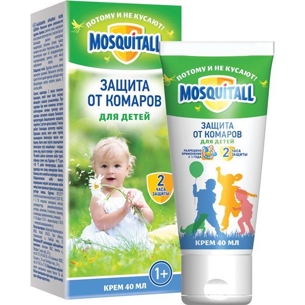 Крем от комаров для детей Нежная защита Mosquitall/Москитол 40мл