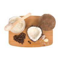Скраб для тела питательный с кокосовой стружкой, маслом какао и морской солью Cosmetics Bradex/Брадекс 200г миниатюра фото №2